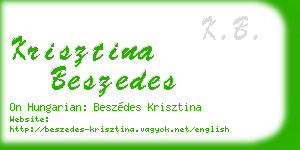 krisztina beszedes business card